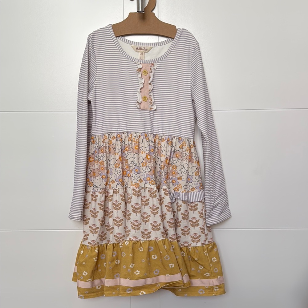 Matilda Jane Gray and Purple Tiered Ruffled Sundress